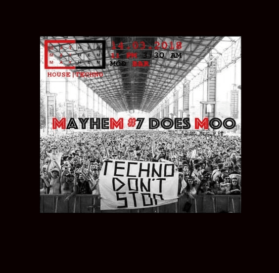 Mayhem #7 Does Moo event flyer