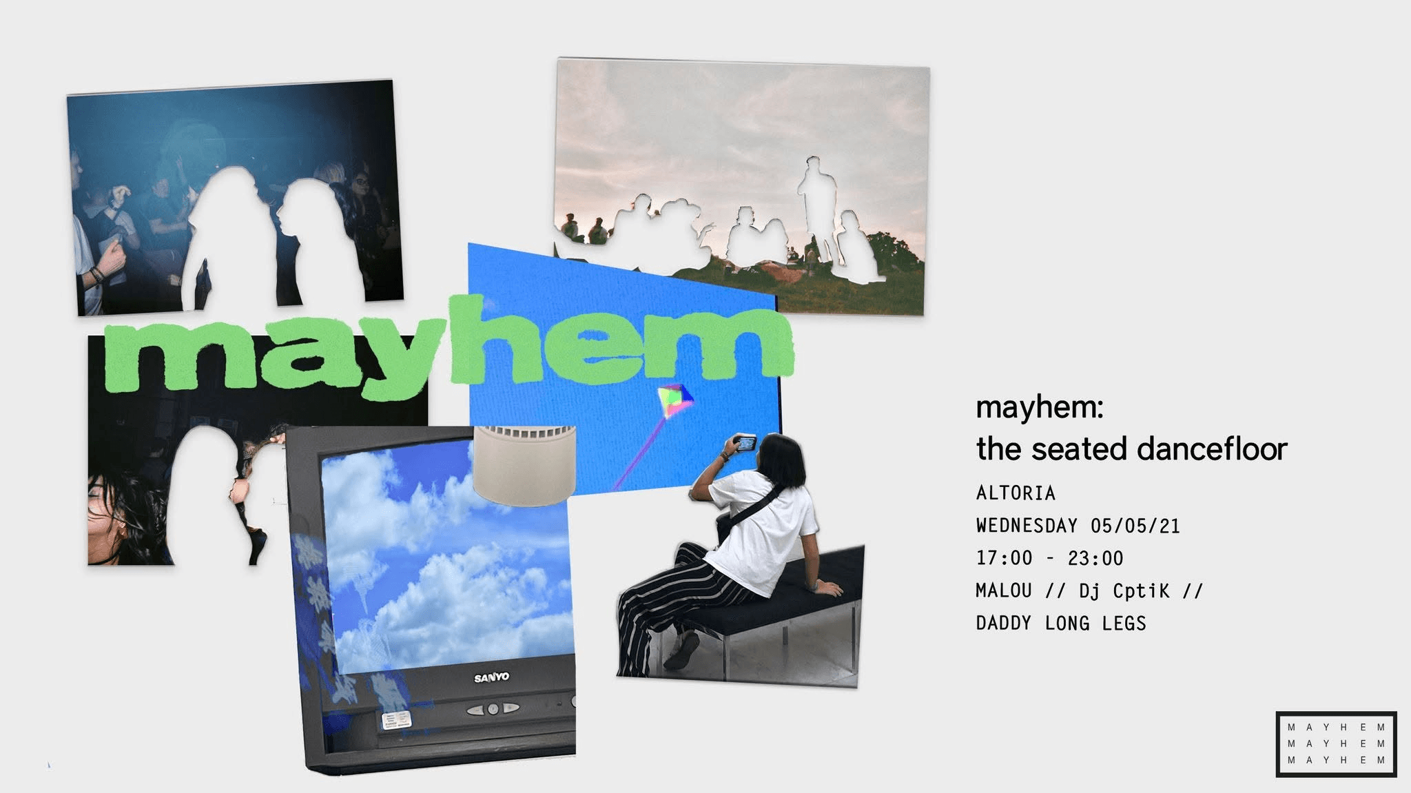Mayhem: The Seated Dancefloor flyer