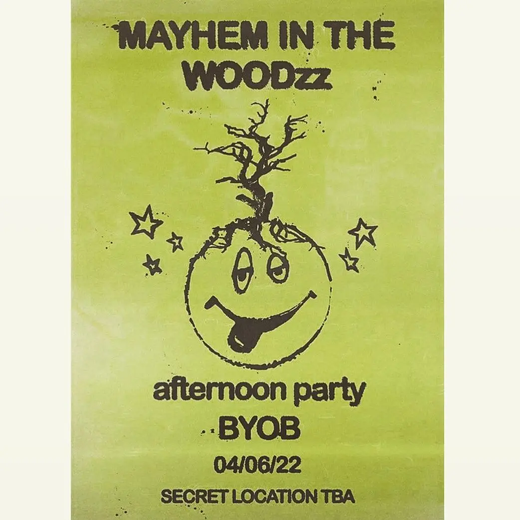 Mayhem in the Woodz Afternoon Party flyer