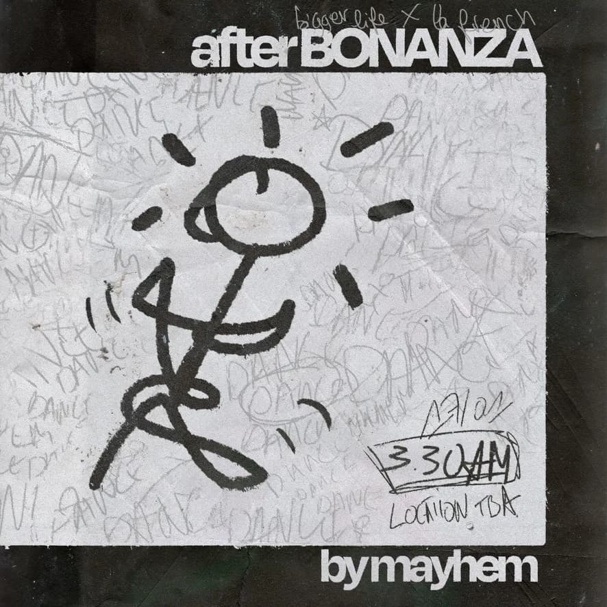 After Bonanza afterparty flyer