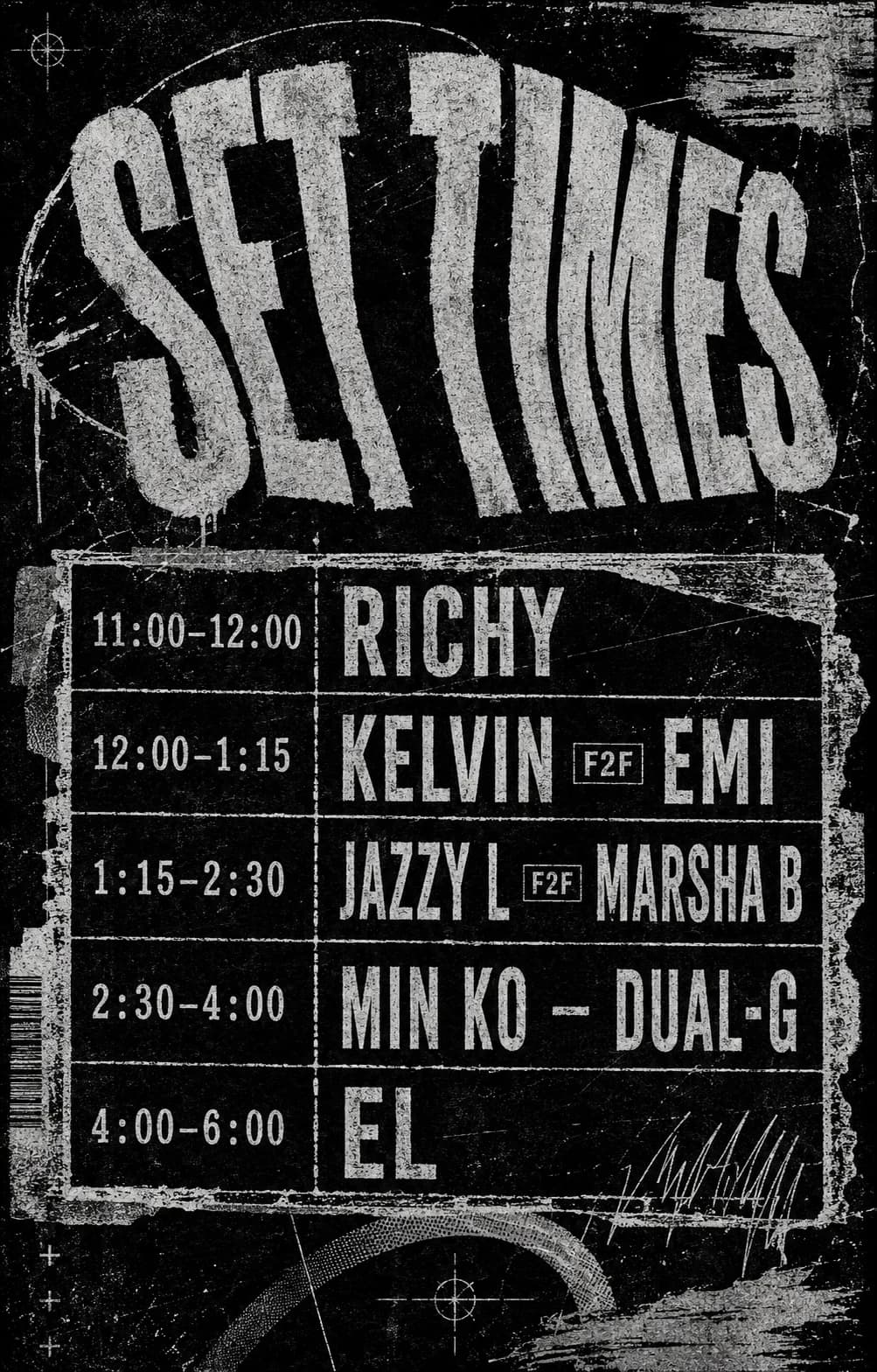 Requiem face-to-face set times