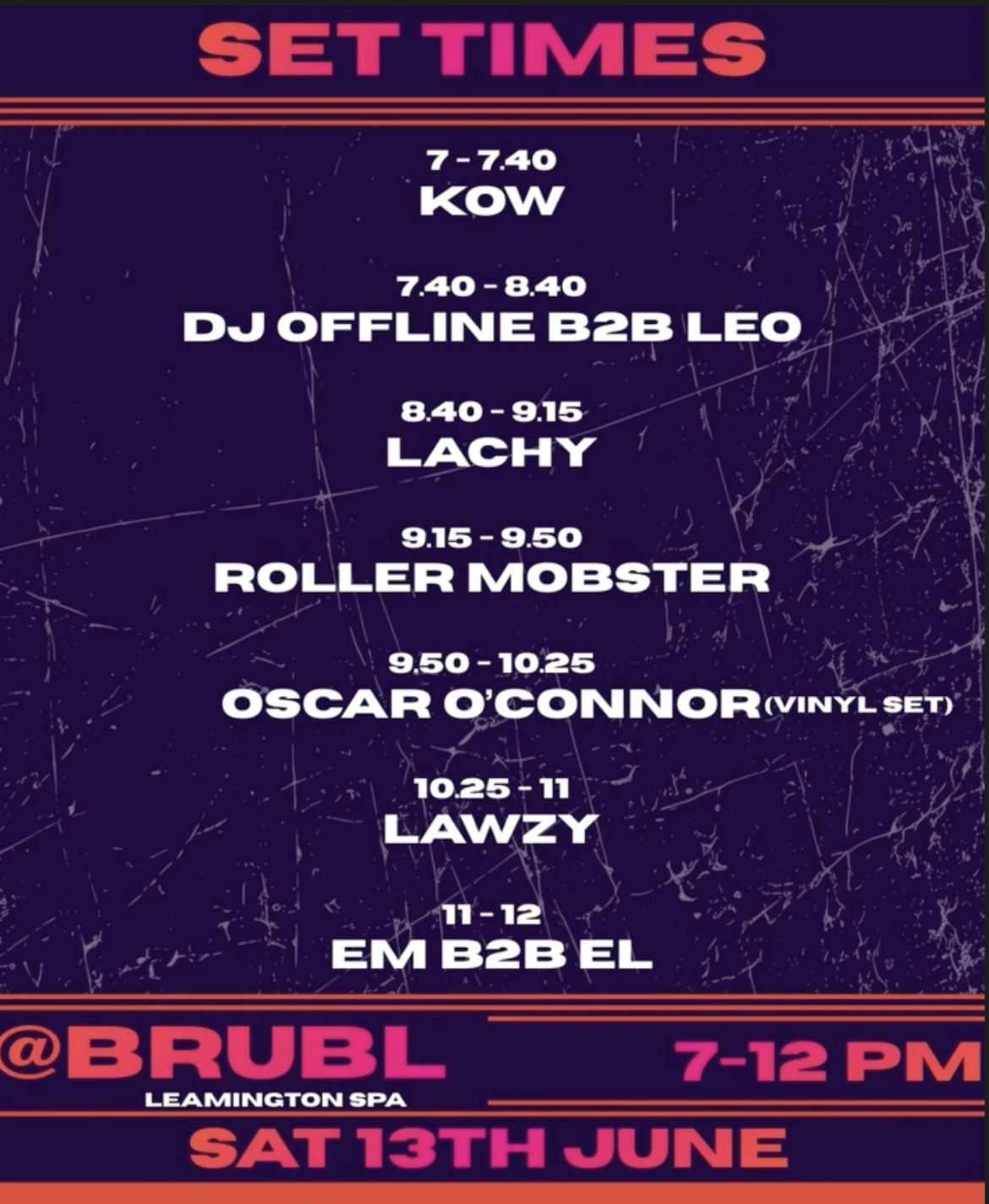 Summit 3.0 set times